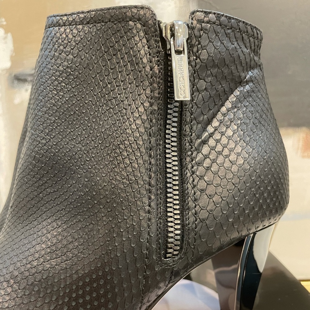 Jimmy Choo Embossed Leather Boots - Picture 3 of 13